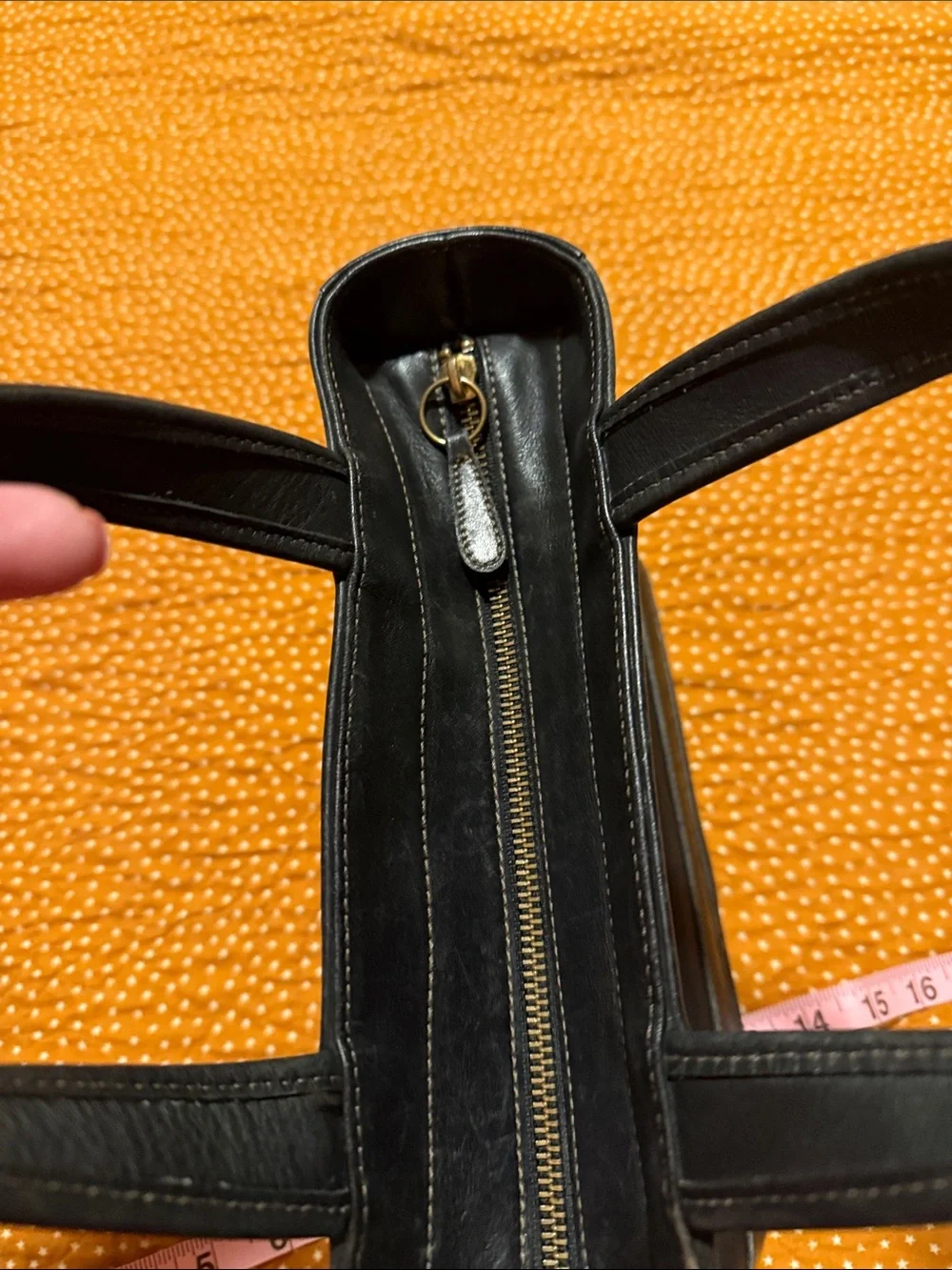 Coach Black Leather Top-Handle Tote